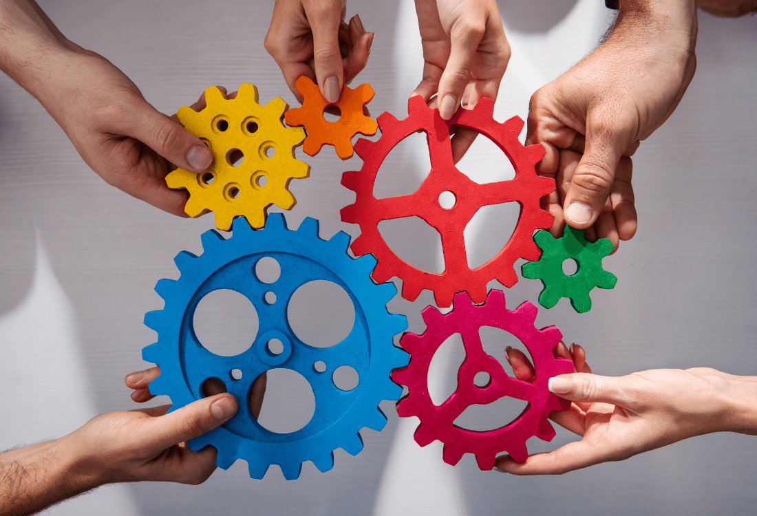 A team using Microsoft Teams Zoom integration to facilitate collaboration between each department of the business.