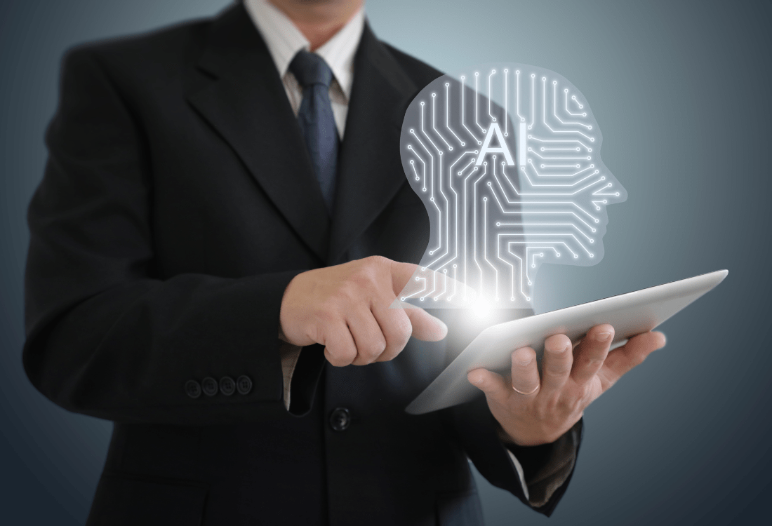A business owner using Zoom AI companion to boost business productivity.